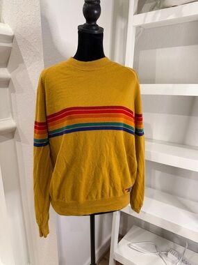 Aviator Nation Mustard cashmere sweater.
